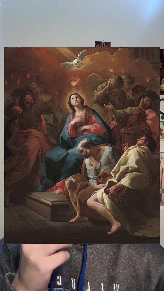 Pentecost artwork from Kota's original TikTok about grace